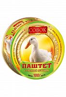 Паштет СОВОК из гусиной печени 100г ключ 1/12,Совкон Мин.заказ=2