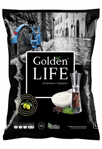 Чипсы GOLDEN LIFE 90г со вкусом сметаны с перцем 1/12 Рус.Продукт СЕНТЯБРЬ АКЦИЯ! Мин.заказ=5