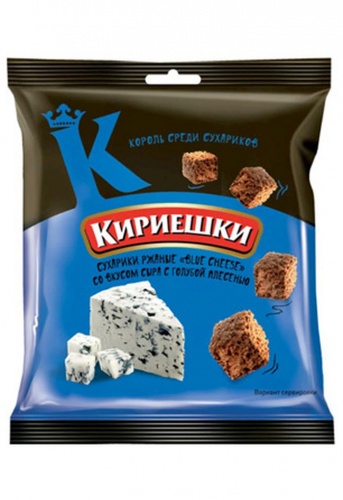 Сух. КИРИЕШКИ 40г ржан. вкус Blue Cheese 1/60, Сиб. берег БС558 Мин.заказ=10