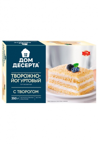 Торт ТВОРОЖНО-ЙОГУРТОВЫЙ 350г 1/6, Черемушки