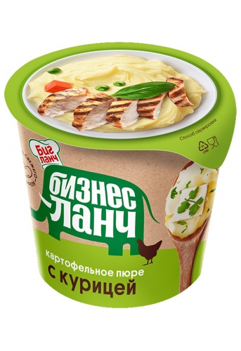 Пюре БИЗНЕС ЛАНЧ 40г курица стакан 1/24, Кухня без границ Мин.заказ=24