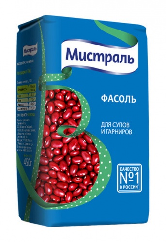 МИСТРАЛЬ фасоль д/супов и гарниров 450г 1/12 Мистраль 