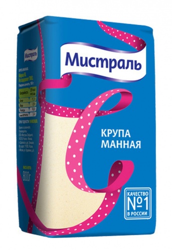 МИСТРАЛЬ манка 800г 1/12, Мистраль