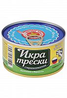 ИКРА ТРЕСКИ стерл. 185г ж/б ключ 1/24, Вкусные консервы (бМ!!!) Мин.заказ=2