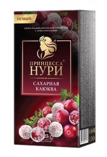 Чай НУРИ САХАРНАЯ КЛЮКВА пак.1,5*25 с/я чёрн. 1/18, Орими Трэйд 1617 Мин.заказ=2