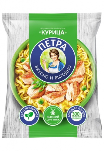 Вермишель ПЕТРА б/п 50г курица 1/100, Роллтон Мин.заказ=100