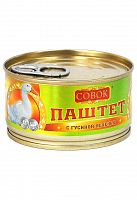 Паштет СОВОК из гусиной печени 130г ключ 1/24,Совкон Мин.заказ=2