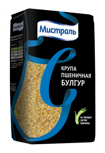 МИСТРАЛЬ пшеничная булгур 500г 1/12, Мистраль