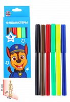 Фломастеры, 6 цветов, в картонной коробке, Paw Patrol арт.7665892