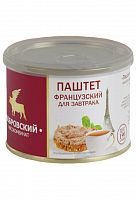 Паштет французский для завтрака ТУ ж/б 190г 1/8, Бобровский МК АКЦИЯ! Мин.заказ=4