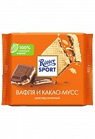 Шоколад РИТТЕР СПОРТ 100г вафля и какао-мусс 1/10 Мин.заказ=3